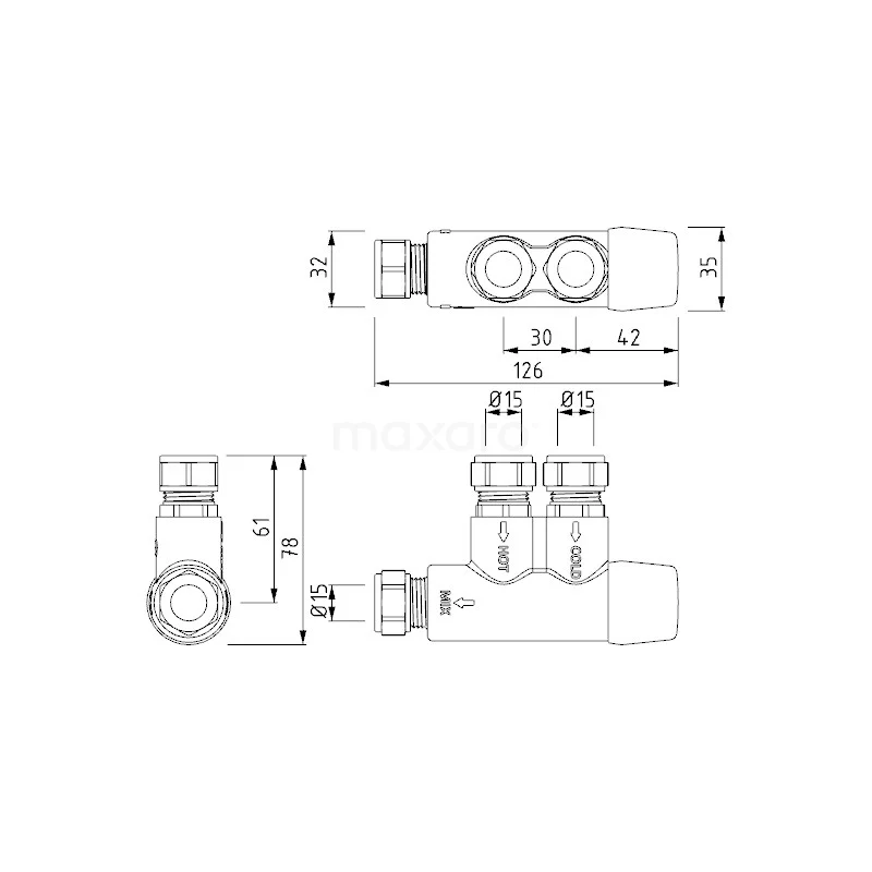 Mengventiel Bidetkraan 4 Mengventiel Bidetkraan - Afbeelding 2
