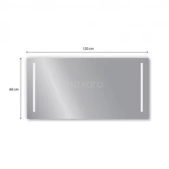 Meso Badkamerspiegel Met Ledverlichting | 120x60cm -Winkel Voor Badkamermeubels meso badkamerspiegel met ledverlichting 120x60cm m32 1200 45505 4