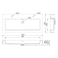 Modulo Badkamermeubel Met Wastafel | 100 Cm Donkergrijs Beton Front Mineraalmarmer Wastafel Met Blad -Winkel Voor Badkamermeubels modulo badkamermeubel met wastafel 100 cm donkergrijs beton front mineraalmarmer wastafel met blad bmw10 00028 2