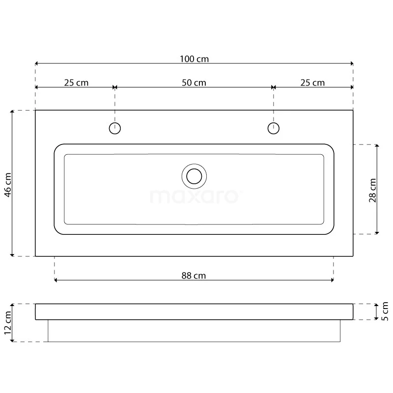 Modulo Badkamermeubel Met Wastafel | 100 Cm Lichtbruin Eiken Vlak Front Natuursteen 2 Lades Onder Elkaar 9 Modulo Badkamermeubel Met Wastafel | 100 Cm Lichtbruin Eiken Vlak Front Natuursteen 2 Lades Onder Elkaar - Afbeelding 7