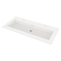 Modulo Badkamermeubel Met Wastafel | 100 Cm Mat Wit Greeploos Front Solid Surface 2 Lades Onder Elkaar -Winkel Voor Badkamermeubels modulo badkamermeubel met wastafel 100 cm mat wit greeploos front solid surface 2 lades onder elkaar bmw17 02807 2