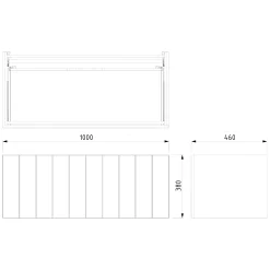 Modulo Badkamermeubel Met Wastafel | 100 Cm Mat Wit Lamel Front Natuursteen 1 Lade -Winkel Voor Badkamermeubels modulo badkamermeubel met wastafel 100 cm mat wit lamel front natuursteen 1 lade bmw11 00261 7
