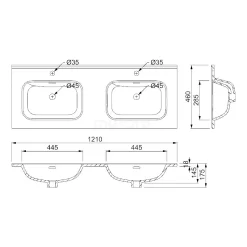 Modulo Badkamermeubel Met Wastafel | 120 Cm Hoogglans Wit Greeploos Front Keramiek 4 Lades -Winkel Voor Badkamermeubels modulo badkamermeubel met wastafel 120 cm hoogglans wit greeploos front keramiek 4 lades bmw18 00301 5