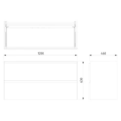 Modulo Badkamermeubel Met Wastafel | 120 Cm Mat Zwart Greeploos Front Quartz 2 Lades Onder Elkaar -Winkel Voor Badkamermeubels modulo badkamermeubel met wastafel 120 cm mat zwart greeploos front quartz 2 lades onder elkaar bmw17 03824 4