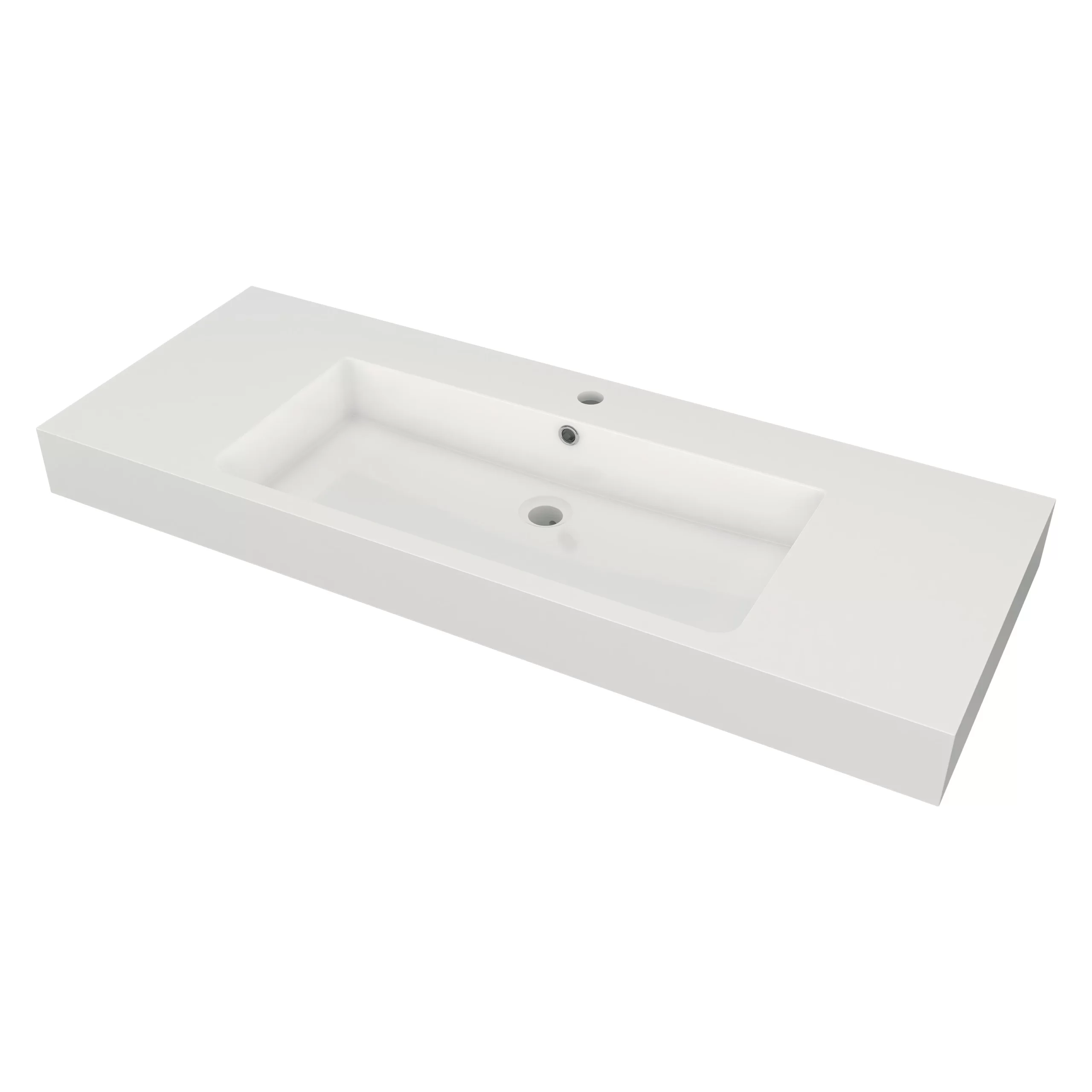 Modulo Badkamermeubel Met Wastafel | 120 Cm Mat Zwart Vlak Front Mineraalmarmer 3 Lades Staand 4 Modulo Badkamermeubel Met Wastafel | 120 Cm Mat Zwart Vlak Front Mineraalmarmer 3 Lades Staand - Afbeelding 2