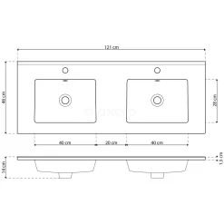 Modulo Badkamermeubel Met Wastafel | 120 Cm Saliegroen Greeploos Front Keramiek 4 Lades -Winkel Voor Badkamermeubels modulo badkamermeubel met wastafel 120 cm saliegroen greeploos front keramiek 4 lades bmw18 00947 4