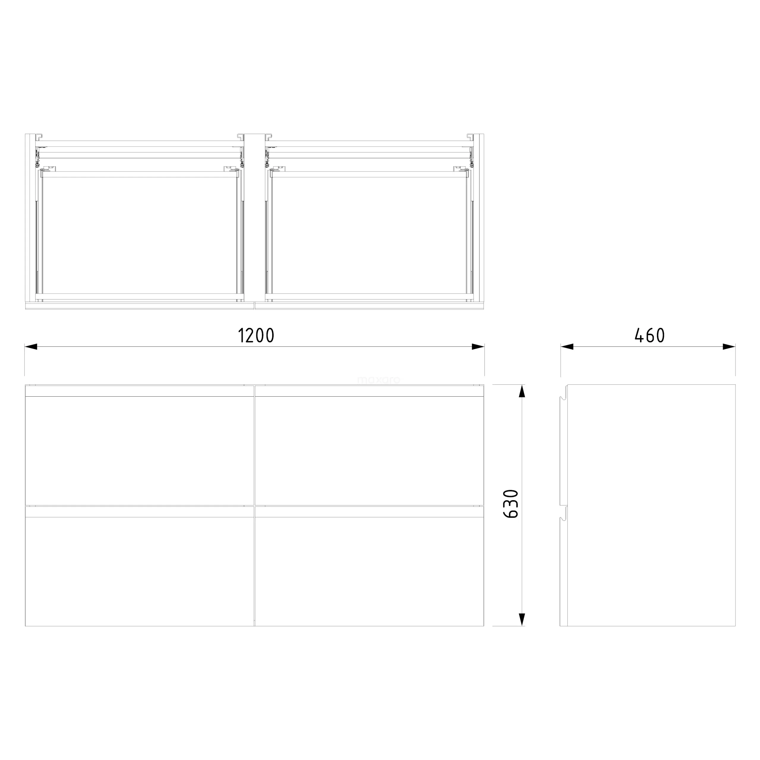 Modulo Badkamermeubel Met Wastafel | 120 Cm Saliegroen Greeploos Front Quartz 4 Lades 6 Modulo Badkamermeubel Met Wastafel | 120 Cm Saliegroen Greeploos Front Quartz 4 Lades - Afbeelding 4