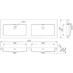 Modulo Badkamermeubel Met Wastafel | 140 Cm Lichtbruin Eiken Vlak Front Mineraalmarmer 4 Lades -Winkel Voor Badkamermeubels modulo badkamermeubel met wastafel 140 cm lichtbruin eiken vlak front mineraalmarmer 4 lades bmw18 00551 5