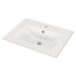 Modulo Badkamermeubel Met Wastafel | 60 Cm Donkerbruin Eiken Kader Front Keramiek 2 Lades Onder Elkaar -Winkel Voor Badkamermeubels modulo badkamermeubel met wastafel 60 cm donkerbruin eiken kader front keramiek 2 lades onder elkaar bmw17 00179 2