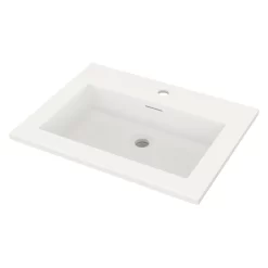 Modulo Badkamermeubel Met Wastafel | 60 Cm Lichtbruin Eiken Vlak Front Solid Surface 2 Lades Onder Elkaar -Winkel Voor Badkamermeubels modulo badkamermeubel met wastafel 60 cm lichtbruin eiken vlak front solid surface 2 lades onder elkaar bmw17 02722 2