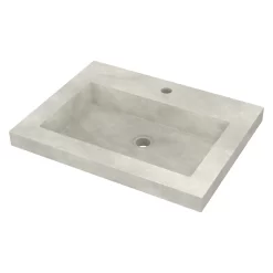 Modulo Badkamermeubel Met Wastafel | 60 Cm Mat Wit Greeploos Front Beton 1 Lade -Winkel Voor Badkamermeubels modulo badkamermeubel met wastafel 60 cm mat wit greeploos front beton 1 lade bmw11 02284 2