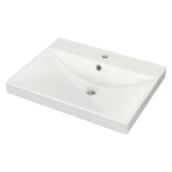 Modulo Badkamermeubel Met Wastafel | 60 Cm Mat Wit Vlak Front Keramiek 2 Lades Onder Elkaar -Winkel Voor Badkamermeubels modulo badkamermeubel met wastafel 60 cm mat wit vlak front keramiek 2 lades onder elkaar bmw17 02933 2