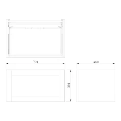 Modulo Badkamermeubel Met Wastafel | 70 Cm Donkerbruin Eiken Kader Front Mineraalmarmer 1 Lade -Winkel Voor Badkamermeubels modulo badkamermeubel met wastafel 70 cm donkerbruin eiken kader front mineraalmarmer 1 lade bmw11 00794 6