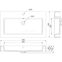 Modulo Badkamermeubel Met Wastafel | 80 Cm Hoogglans Wit Vlak Front Mineraalmarmer Laag Zwevend -Winkel Voor Badkamermeubels modulo badkamermeubel met wastafel 80 cm hoogglans wit vlak front mineraalmarmer laag zwevend bmw32 00003 3