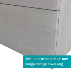 Modulo Badkamermeubel Met Wastafel | 90 Cm Lichtgrijs Beton Vlak Front Mineraalmarmer 2 Lades Onder Elkaar -Winkel Voor Badkamermeubels modulo badkamermeubel met wastafel 90 cm lichtgrijs beton vlak front mineraalmarmer 2 lades onder elkaar bmw17 02262 3