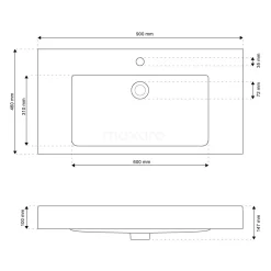 Modulo Badkamermeubel Met Wastafel | 90 Cm Lichtgrijs Beton Vlak Front Mineraalmarmer 2 Lades Onder Elkaar -Winkel Voor Badkamermeubels modulo badkamermeubel met wastafel 90 cm lichtgrijs beton vlak front mineraalmarmer 2 lades onder elkaar bmw17 02262 5