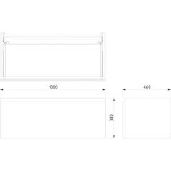 Modulo Plato Badkamermeubel Voor Waskom | 100 Cm Donkergrijs Greeploos Front Lichtbruin Eiken Blad 1 Lade -Winkel Voor Badkamermeubels modulo plato badkamermeubel voor waskom 100 cm donkergrijs greeploos front lichtbruin eiken blad 1 lade bmk11 00854 6