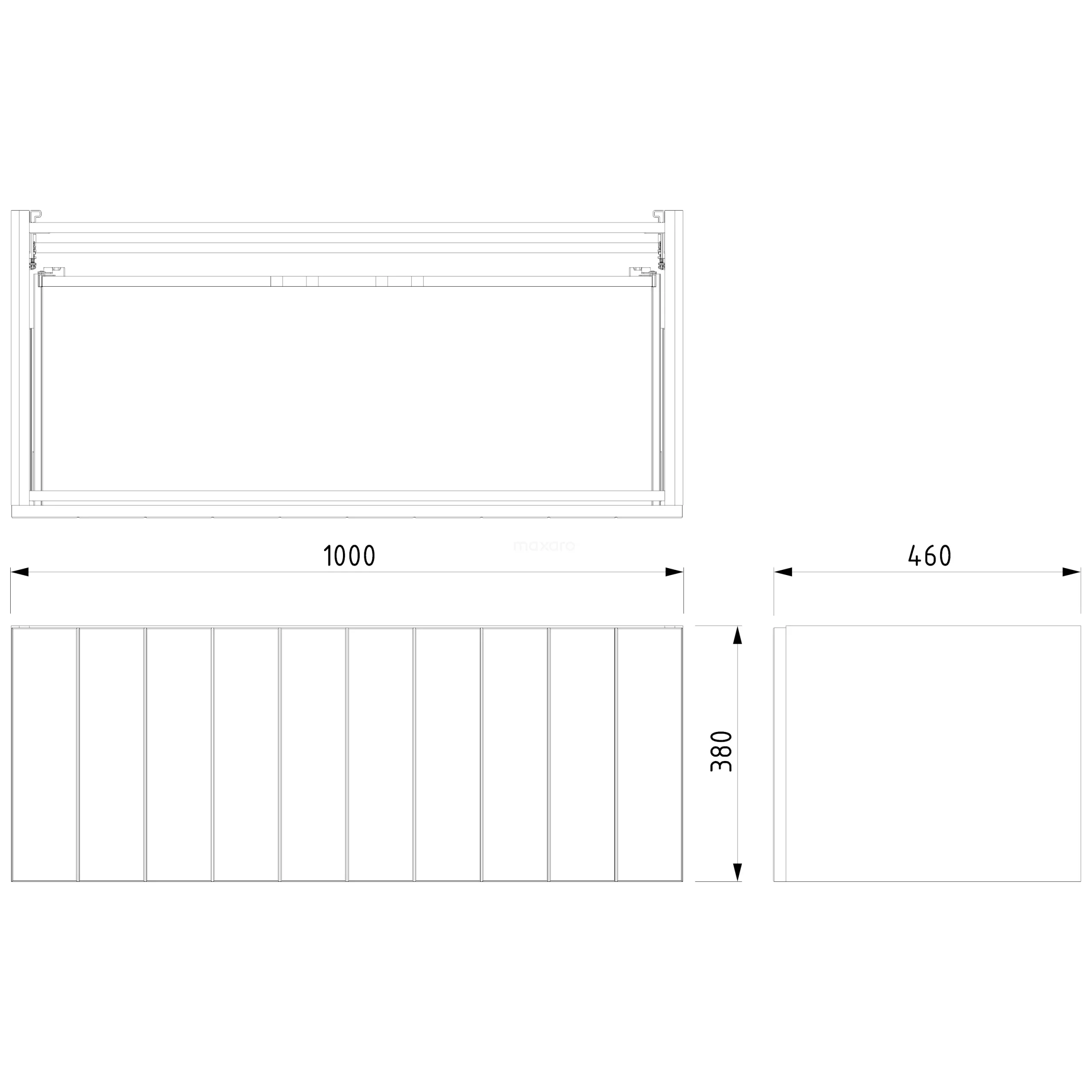 Modulo Plato Badkamermeubel Voor Waskom | 100 Cm Middengrijs Lamel Front Eiken Blad 1 Lade 8 Modulo Plato Badkamermeubel Voor Waskom | 100 Cm Middengrijs Lamel Front Eiken Blad 1 Lade - Afbeelding 6