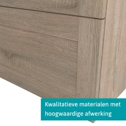 Modulo Plato Badkamermeubel Voor Waskom | 120 Cm Eiken Kader Front Middengrijs Blad 1 Lade -Winkel Voor Badkamermeubels modulo plato badkamermeubel voor waskom 120 cm eiken kader front middengrijs blad 1 lade bmk11 01146 3