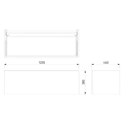 Modulo Plato Badkamermeubel Voor Waskom | 120 Cm Middenbruin Eiken Greeploos Front Lichtgrijs Eiken Blad 1 Lade -Winkel Voor Badkamermeubels modulo plato badkamermeubel voor waskom 120 cm middenbruin eiken greeploos front lichtgrijs eiken blad 1 lade bmk11 01940 5