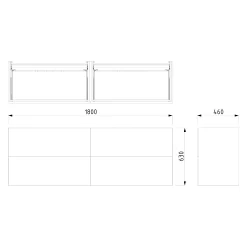 Modulo Plato Badkamermeubel Voor Waskom | 180 Cm Donkerbruin Eiken Vlak Front Donkerbruin Eiken Blad 4 Lades -Winkel Voor Badkamermeubels modulo plato badkamermeubel voor waskom 180 cm donkerbruin eiken vlak front donkerbruin eiken blad 4 lades bmk18 00109 6