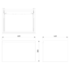 Modulo Plato Badkamermeubel Voor Waskom | 60 Cm Mat Wit Greeploos Front Donkerbruin Eiken Blad 1 Lade -Winkel Voor Badkamermeubels modulo plato badkamermeubel voor waskom 60 cm mat wit greeploos front donkerbruin eiken blad 1 lade bmk11 00626 6