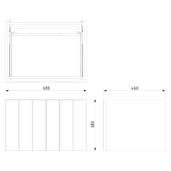 Modulo Plato Badkamermeubel Voor Waskom | 60 Cm Middengrijs Lamel Front Lichtgrijs Beton Blad 1 Lade -Winkel Voor Badkamermeubels modulo plato badkamermeubel voor waskom 60 cm middengrijs lamel front lichtgrijs beton blad 1 lade bmk11 00319 6