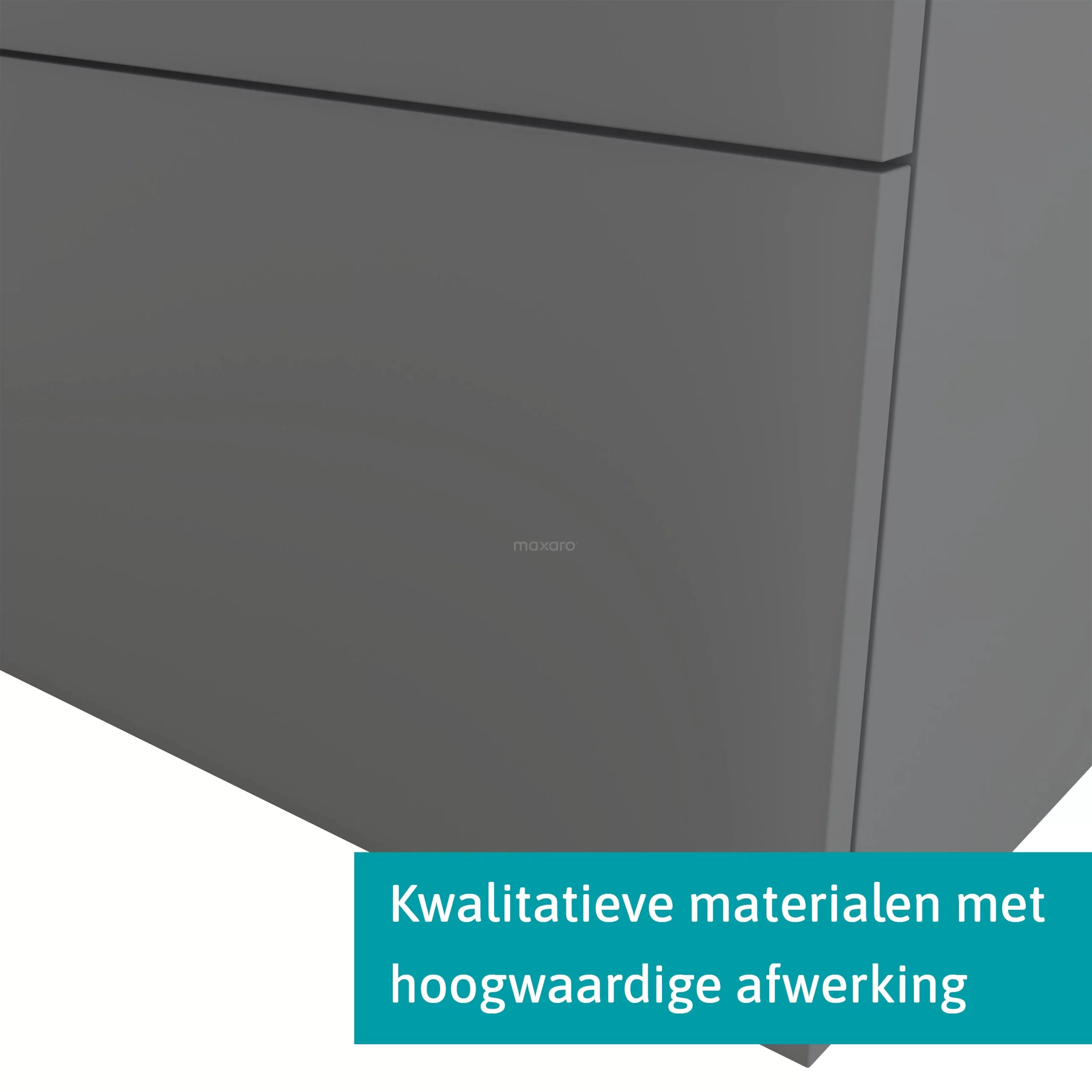 Modulo Plato Badkamermeubel Voor Waskom | 60 Cm Middengrijs Vlak Front Hoogglans Wit Blad 1 Lade 6 Modulo Plato Badkamermeubel Voor Waskom | 60 Cm Middengrijs Vlak Front Hoogglans Wit Blad 1 Lade - Afbeelding 4