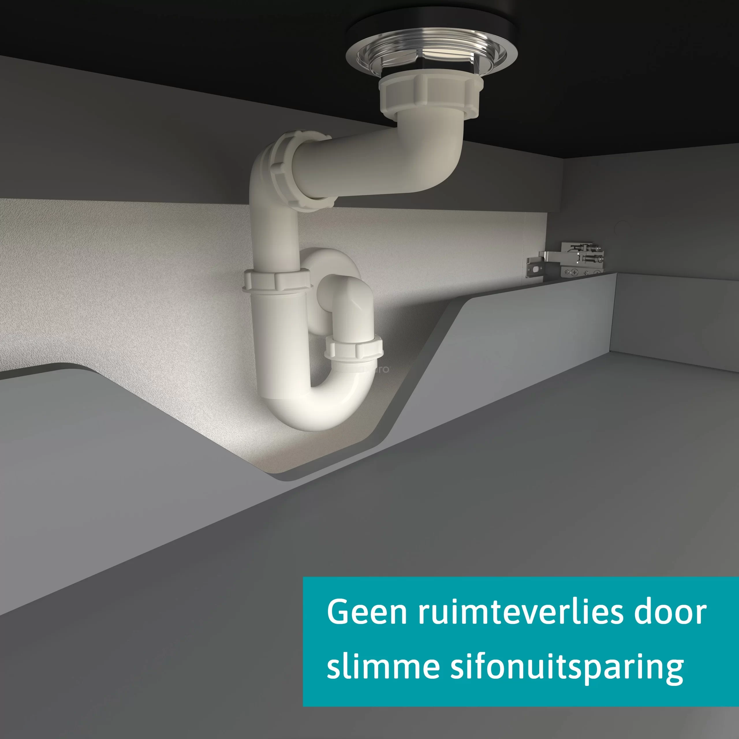 Modulo Plato Badkamermeubel Voor Waskom | 80 Cm Lichtgrijs Beton Vlak Front Mat Zwart Blad 1 Lade 7 Modulo Plato Badkamermeubel Voor Waskom | 80 Cm Lichtgrijs Beton Vlak Front Mat Zwart Blad 1 Lade - Afbeelding 5