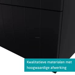 Modulo Plato Badkamermeubel Voor Waskom | 80 Cm Mat Zwart Lamel Front Hoogglans Wit Blad 1 Lade -Winkel Voor Badkamermeubels modulo plato badkamermeubel voor waskom 80 cm mat zwart lamel front hoogglans wit blad 1 lade bmk11 00172 3