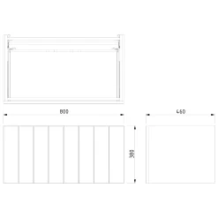 Modulo Plato Badkamermeubel Voor Waskom | 80 Cm Mat Zwart Lamel Front Hoogglans Zwart Blad 1 Lade -Winkel Voor Badkamermeubels modulo plato badkamermeubel voor waskom 80 cm mat zwart lamel front hoogglans zwart blad 1 lade bmk11 00181 6