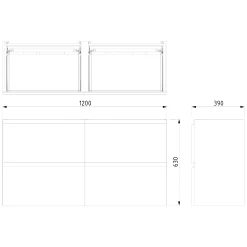 Modulo Plato Slim Badkamermeubel Voor Waskom | 120 Cm Mat Zwart Greeploos Front Middenbruin Eiken Blad 4 Lades -Winkel Voor Badkamermeubels modulo plato slim badkamermeubel voor waskom 120 cm mat zwart greeploos front middenbruin eiken blad 4 lades bmk38 00299 6