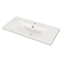 Modulo Slim Badkamermeubel Met Wastafel | 80 Cm Middenbruin Eiken Kader Front Keramiek 2 Lades Onder Elkaar -Winkel Voor Badkamermeubels modulo slim badkamermeubel met wastafel 80 cm middenbruin eiken kader front keramiek 2 lades onder elkaar bmw37 00237 2