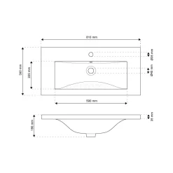 Modulo Slim Badkamermeubel Met Wastafel | 80 Cm Middenbruin Eiken Kader Front Keramiek 2 Lades Onder Elkaar -Winkel Voor Badkamermeubels modulo slim badkamermeubel met wastafel 80 cm middenbruin eiken kader front keramiek 2 lades onder elkaar bmw37 00237 5
