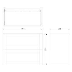 Modulo Slim Badkamermeubel Met Wastafel | 80 Cm Middenbruin Eiken Kader Front Keramiek 2 Lades Onder Elkaar -Winkel Voor Badkamermeubels modulo slim badkamermeubel met wastafel 80 cm middenbruin eiken kader front keramiek 2 lades onder elkaar bmw37 00237 6