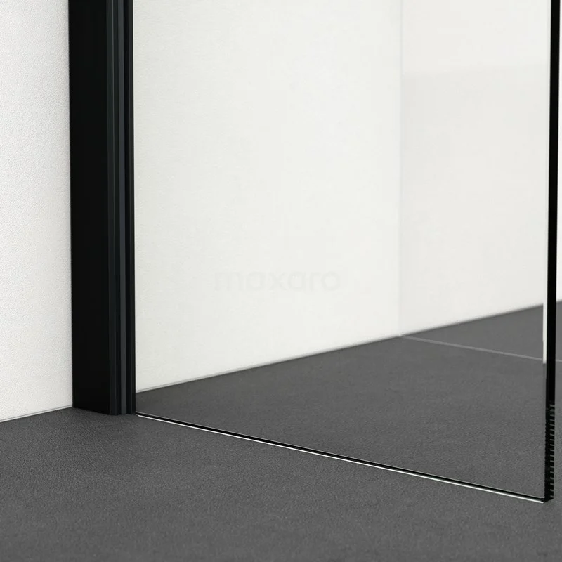 Pearl Inloopdouche | 100x90 Cm Mat Zwart Matglas 2 Vaste Wanden 4 Pearl Inloopdouche | 100x90 Cm Mat Zwart Matglas 2 Vaste Wanden - Afbeelding 2