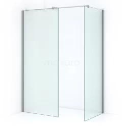 Pearl Inloopdouche | 100x90 Cm Matglas 2 Vaste Wanden