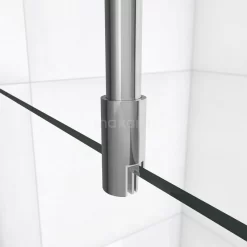 Pearl Inloopdouche | 120 Cm Chroom Helder Met Matte Strepen Vaste Wand -Winkel Voor Badkamermeubels pearl inloopdouche 120 cm chroom helder met matte strepen vaste wand ipa12706c 5