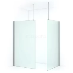 Pearl Inloopdouche | 120x120 Cm Chroom Matglas 2 Vaste Wanden