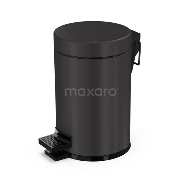 Pedaalemmer Radius Black Voor Badkamer En Toilet, 3 Liter, Zwart 3 Pedaalemmer Radius Black Voor Badkamer En Toilet, 3 Liter, Zwart