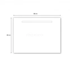 Primo Badkamerspiegel Met Ledverlichting | 80x60cm -Winkel Voor Badkamermeubels primo badkamerspiegel met ledverlichting 80x60cm m31 0800 45505 6