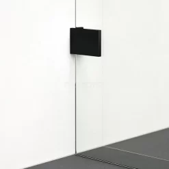 Quartz Douchedeur | 80 Cm Mat Zwart Helder Glas Draaideur -Winkel Voor Badkamermeubels quartz douchedeur 80 cm mat zwart helder glas draaideur wqc53120m 1