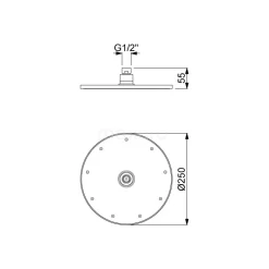 Radius Regendouche | Rvs 25 Cm Regendouche -Winkel Voor Badkamermeubels radius regendouche rvs 25 cm regendouche 99.200.300br 2