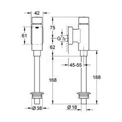 Rondo Urinoirspoeler | Chroom Glans -Winkel Voor Badkamermeubels rondo urinoirspoeler chroom glans 911010933 1