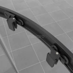 Ruby Allure Douchecabine | 120x90 Cm Mat Zwart Helder Glas Schuifdeur Offset -Winkel Voor Badkamermeubels ruby allure douchecabine 120x90 cm mat zwart helder glas schuifdeur offset r0820 1209m 2