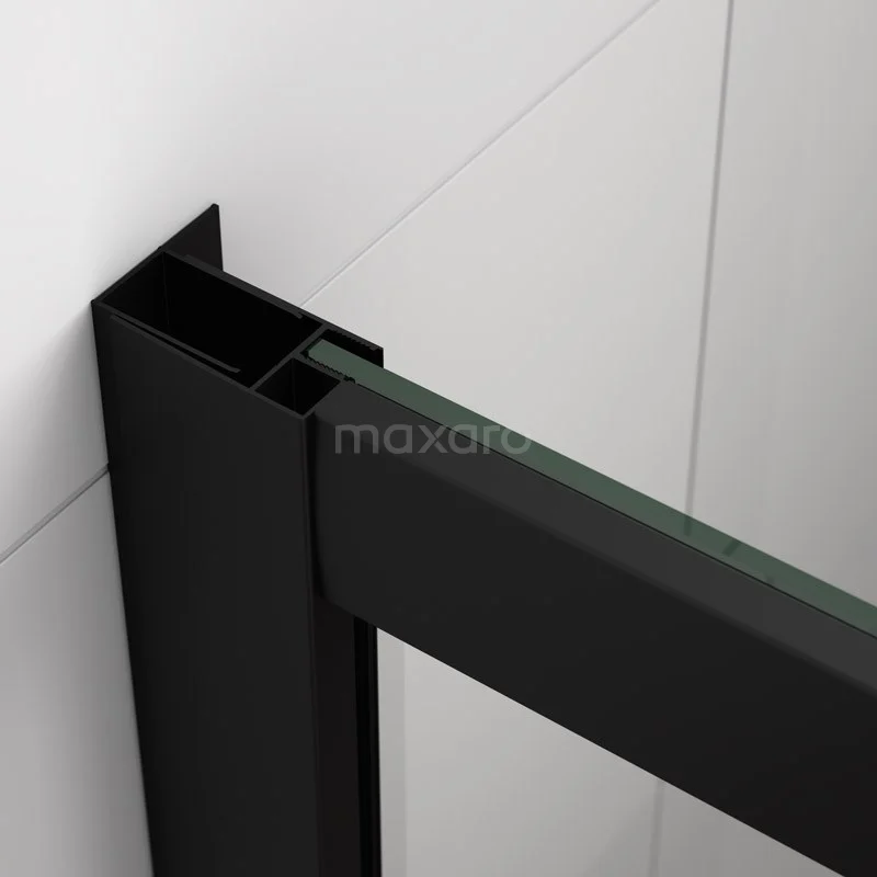 Ruby Allure Douchecabine | 140x100 Cm Mat Zwart Helder Glas Schuifdeur Rechthoek 4 Ruby Allure Douchecabine | 140x100 Cm Mat Zwart Helder Glas Schuifdeur Rechthoek - Afbeelding 2