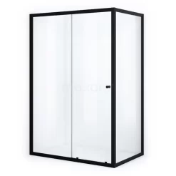 Ruby Allure Douchecabine | 140x100 Cm Mat Zwart Helder Glas Schuifdeur Rechthoek