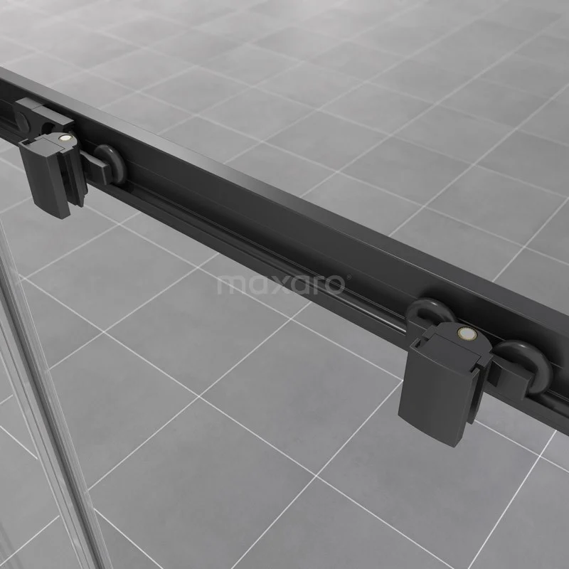 Ruby Allure Douchecabine | 160x100 Cm Mat Zwart Helder Glas Schuifdeur Rechthoek 5 Ruby Allure Douchecabine | 160x100 Cm Mat Zwart Helder Glas Schuifdeur Rechthoek - Afbeelding 3