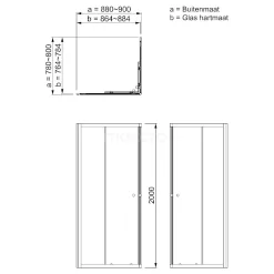 Ruby Allure Douchecabine | 90x80 Cm Chroom Helder Glas Schuifdeur Rechthoek -Winkel Voor Badkamermeubels ruby allure douchecabine 90x80 cm chroom helder glas schuifdeur rechthoek l0820 0908c 8