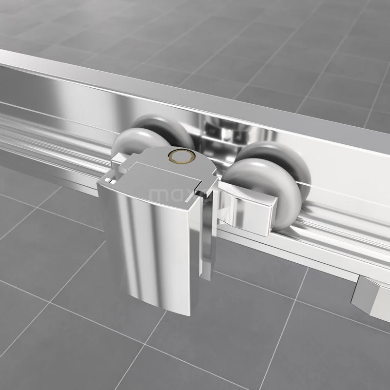 Ruby Allure Douchecabine | 90x90 Cm Chroom Helder Met Matte Strook Schuifdeur Vierkant 6 Ruby Allure Douchecabine | 90x90 Cm Chroom Helder Met Matte Strook Schuifdeur Vierkant - Afbeelding 4